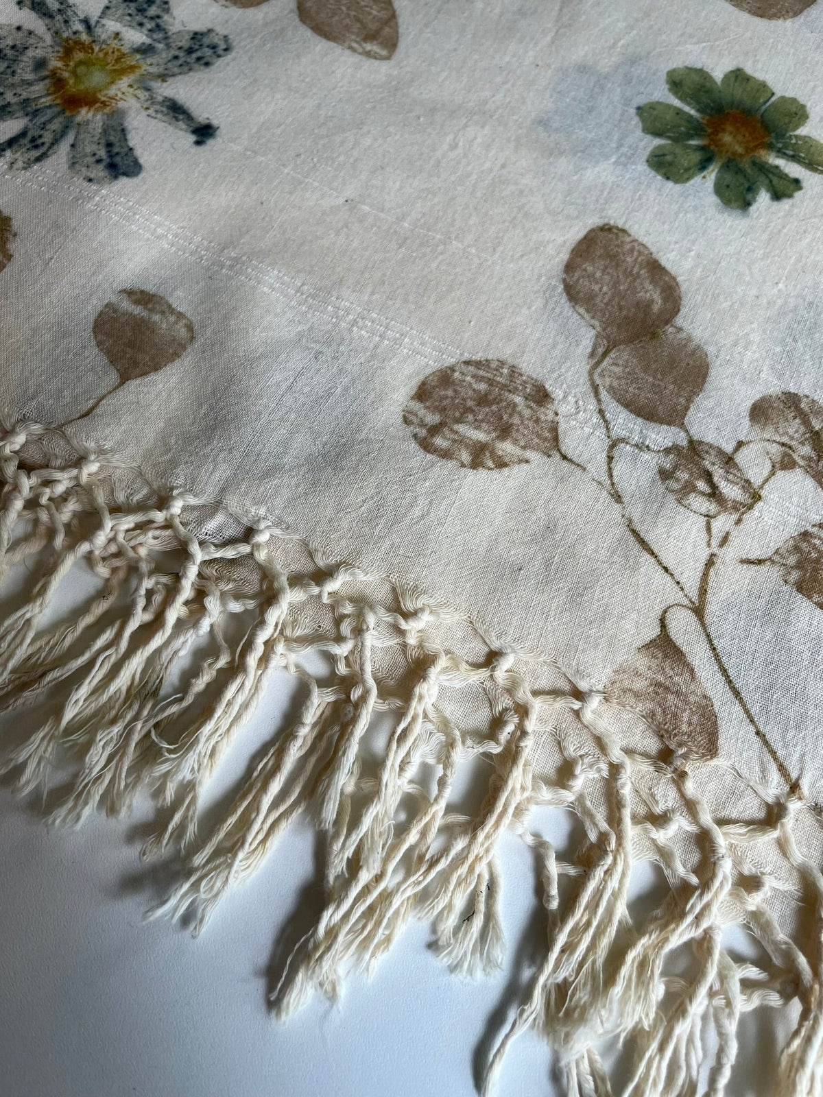 Botanically dyed shawl