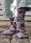 Botanically dyed socks - Lavender Flame