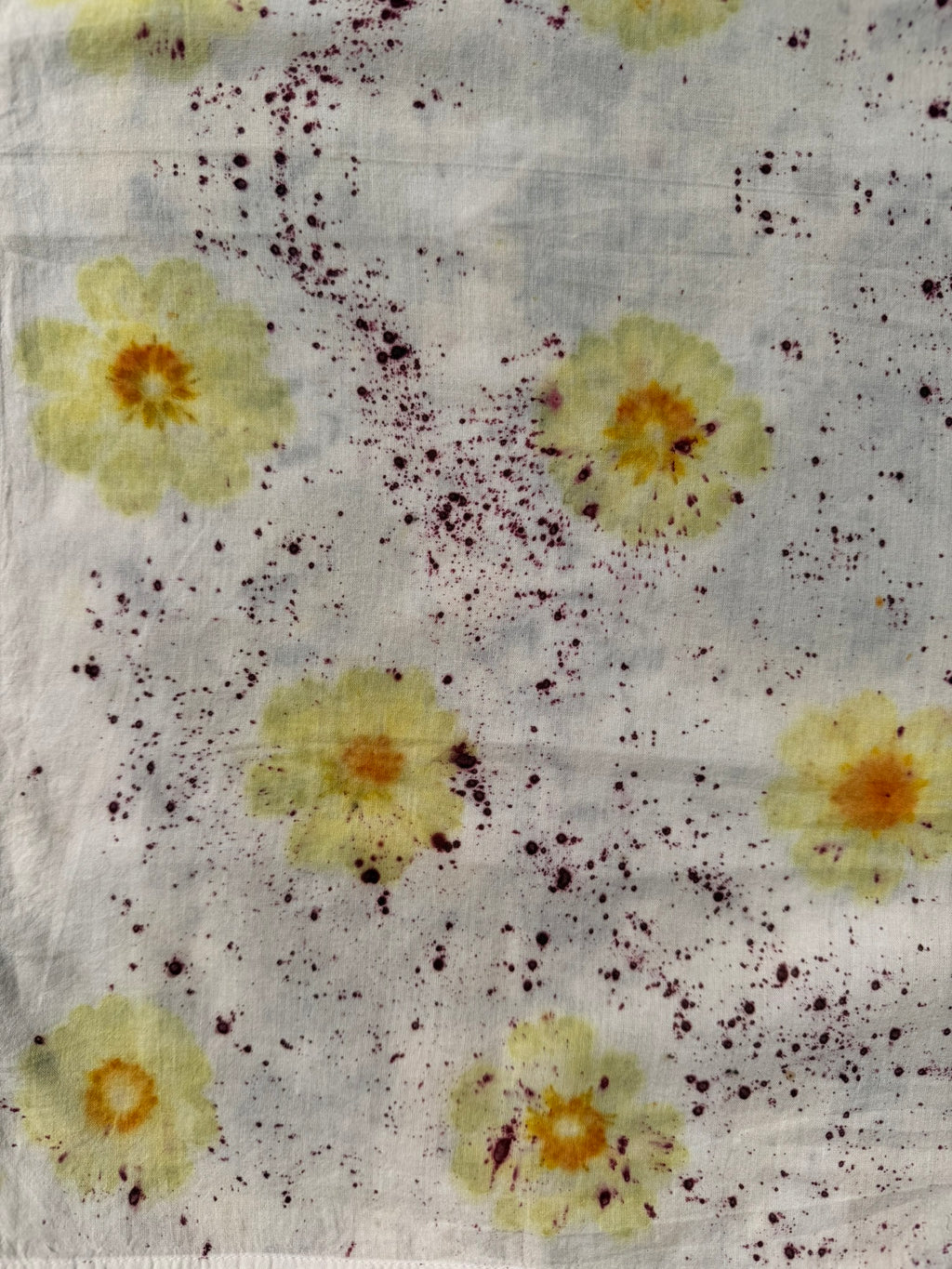 Botanically dyed bandana - Cosmea