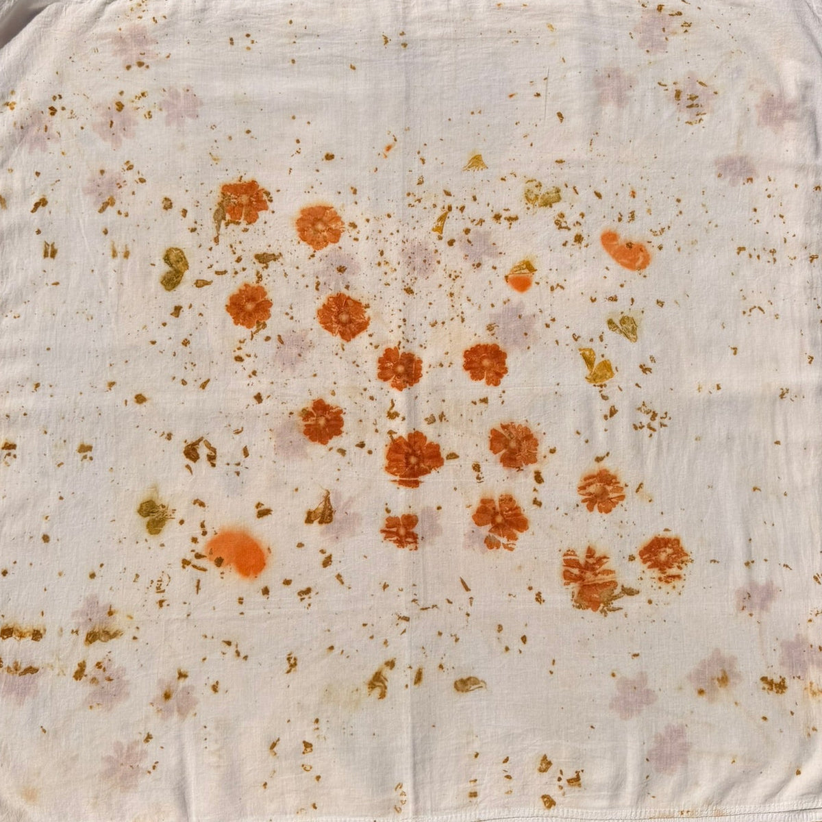 Botanically dyed bandana - Coreopsis