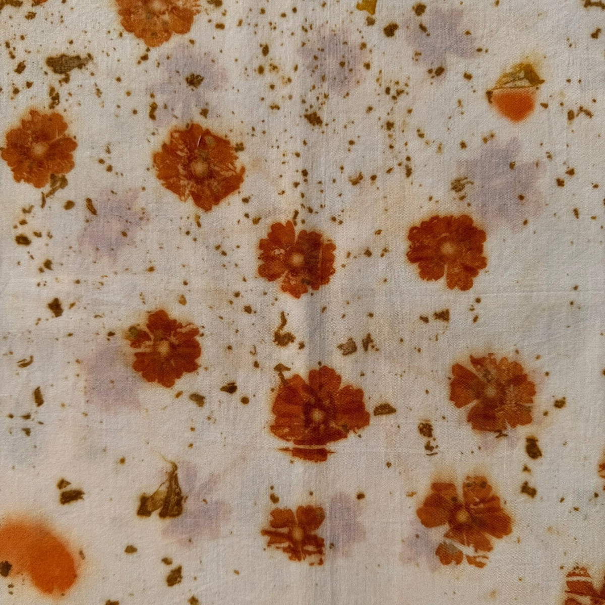 Botanically dyed bandana - Coreopsis