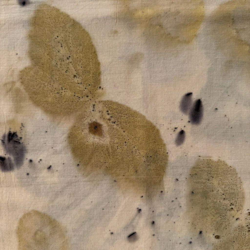 Botanically dyed bandana - Blackberry Butterfly