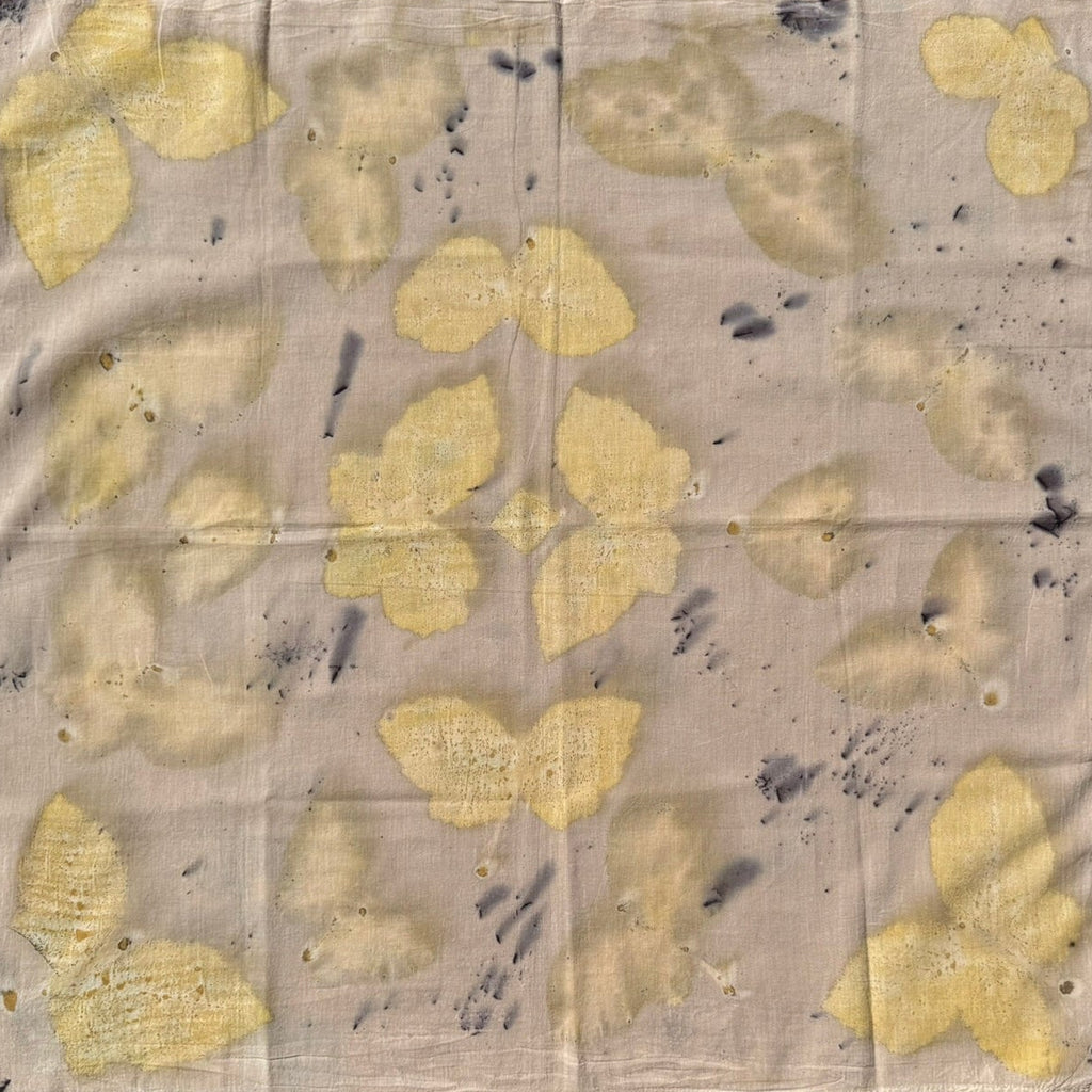 Botanically dyed bandana - Blackberry Butterfly No. 2
