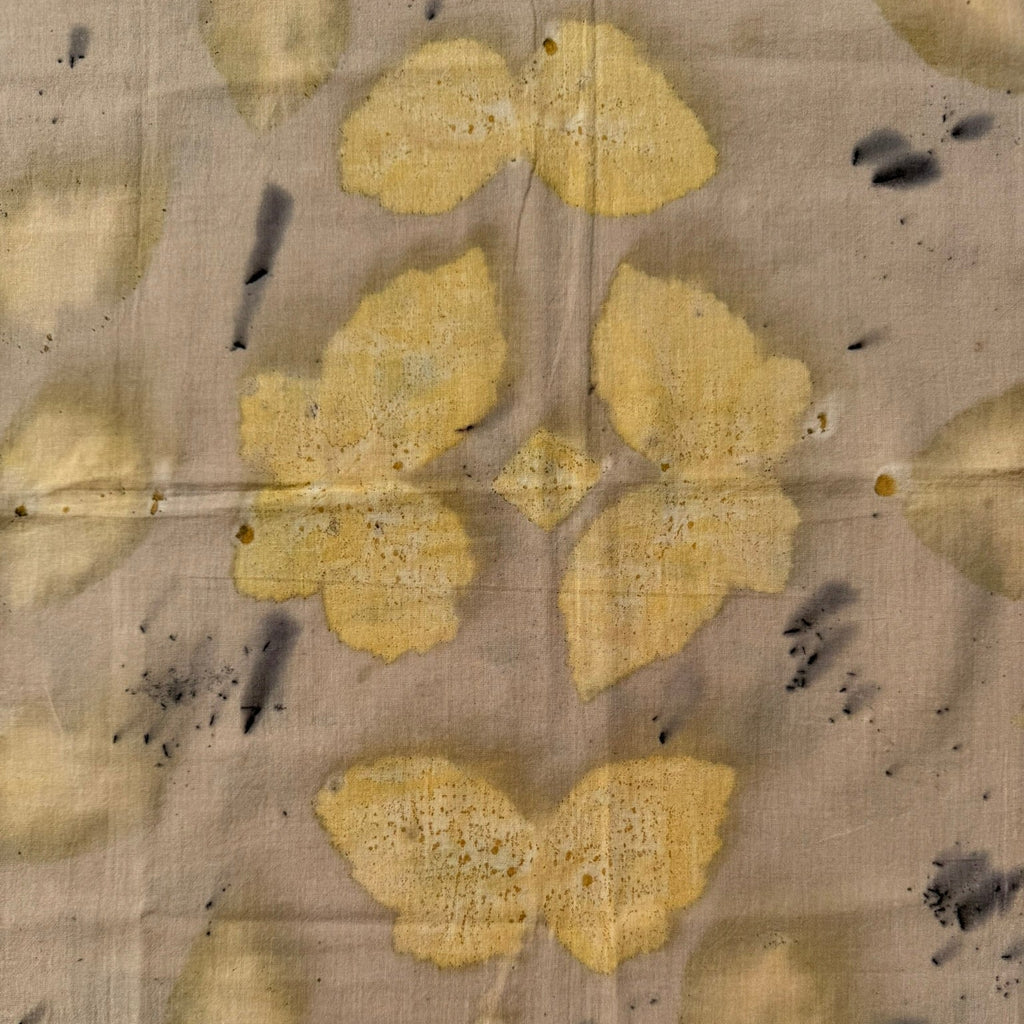 Botanically dyed bandana - Blackberry Butterfly No. 2