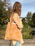 Botanically dyed tote bag - Eukalyptus Hearts