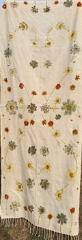 Botanically dyed shawl - Cosmea & Coreopsis