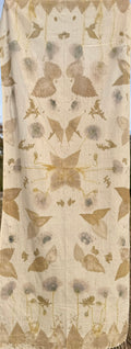 Botanically dyed shawl - Poppy & Nettle