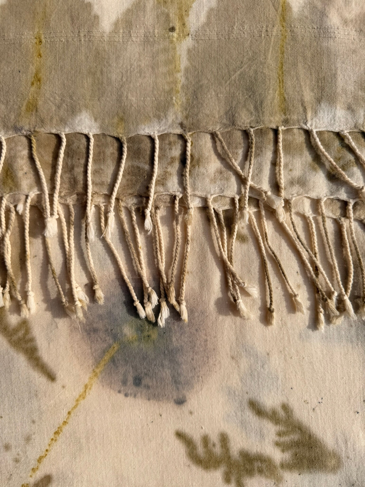 Botanically dyed shawl - Poppy & Nettle