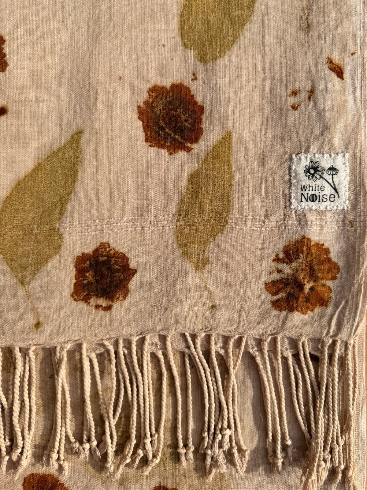 Botanically dyed shawl - Coreopsis & Eucalyptus