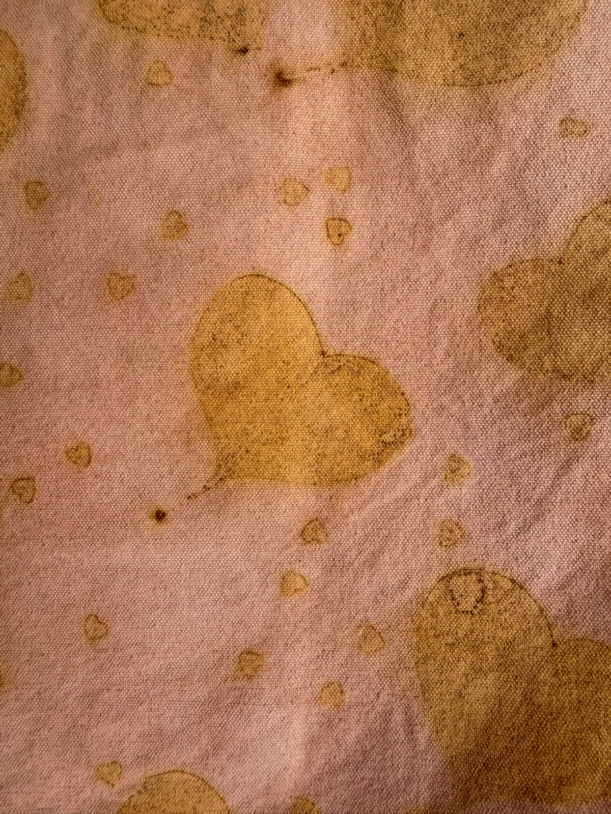 Botanically dyed tote bag - Eukalyptus Hearts