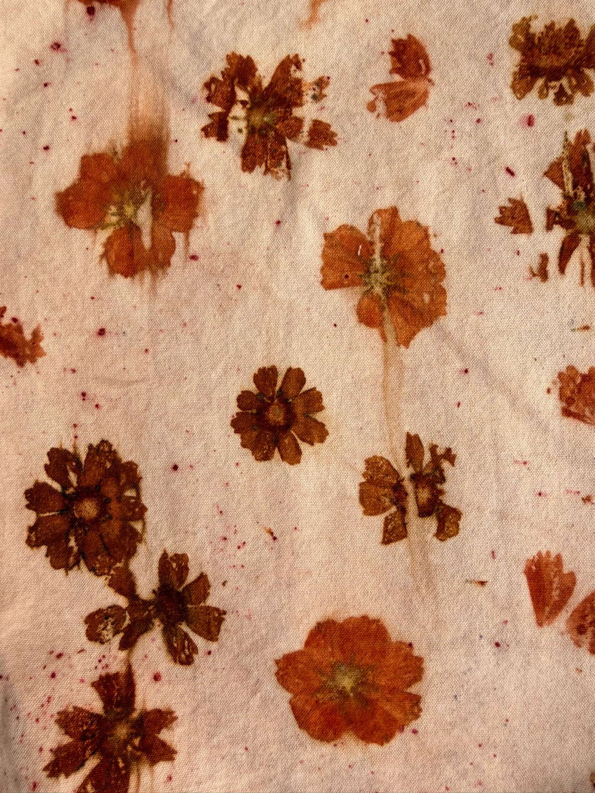 Botanically dyed tote bag - Sunset orange