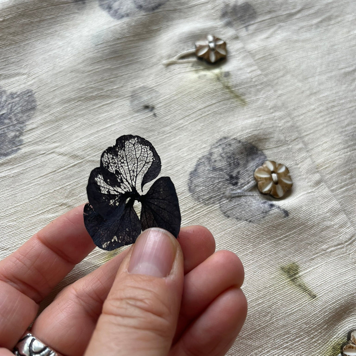 Bloom Again - Kurzbluse mit Hortensien