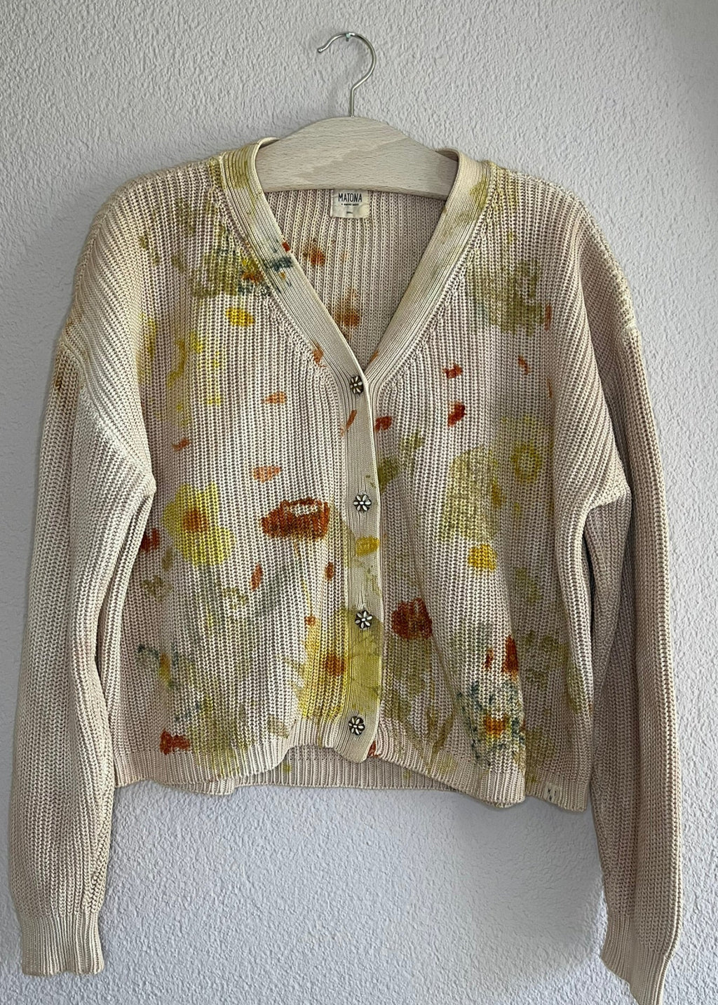Bloom Again - rosafarbene Cardigan mit Sommerblumen