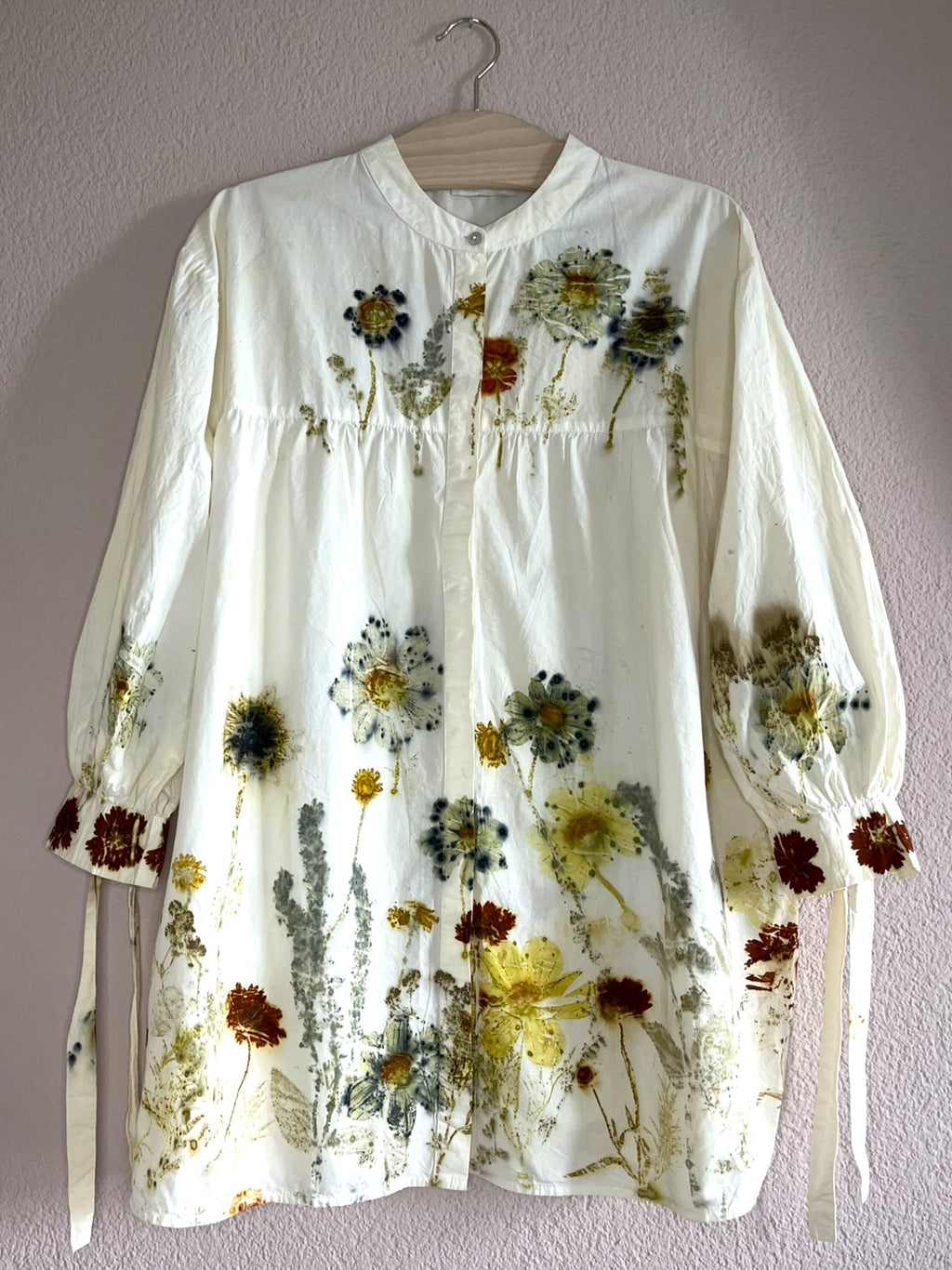 Bloom Again - lange Baumwollbluse mit Sommerblumen